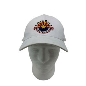 Arizona Centennial 100 Years Celebration Hat Adult Adjustable White Cap New